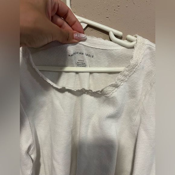 lace white long sleeve thermal American eagle - Picture 5 of 10